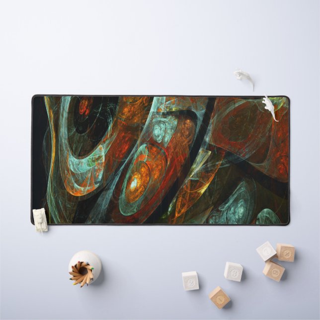 Time Split Abstract Art Desk Mat (Kids Table)
