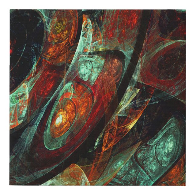 Time Split Abstract Art Faux Canvas Print (Front)