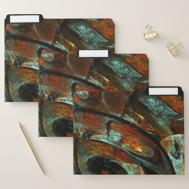 Time Split Abstract Art File Folder (Set)