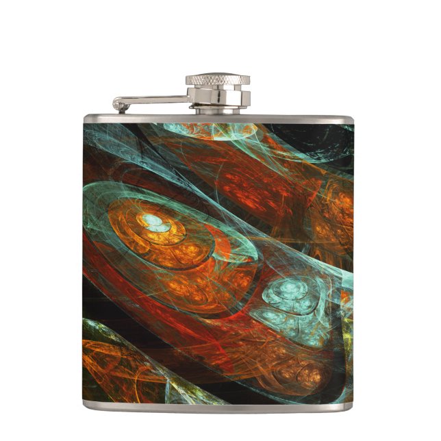 Time Split Abstract Art Flask (Front)