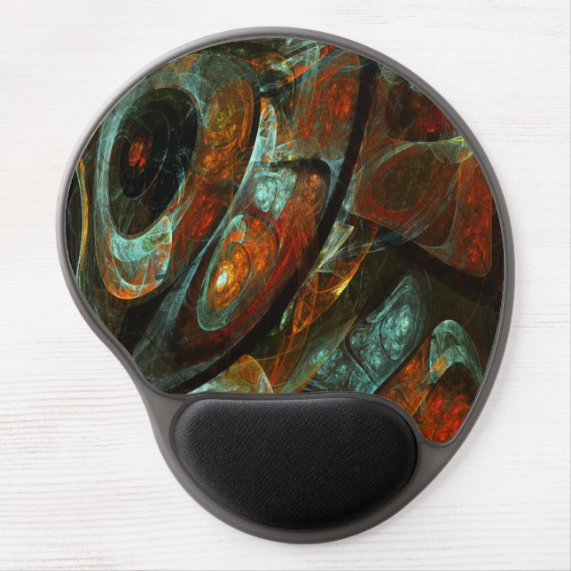 Time Split Abstract Art Gel Mouse Pad (Front)