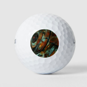 Time Split Abstract Art Golf Balls