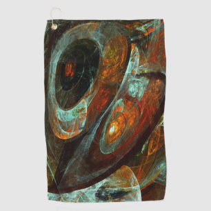 Time Split Abstract Art Golf Towel