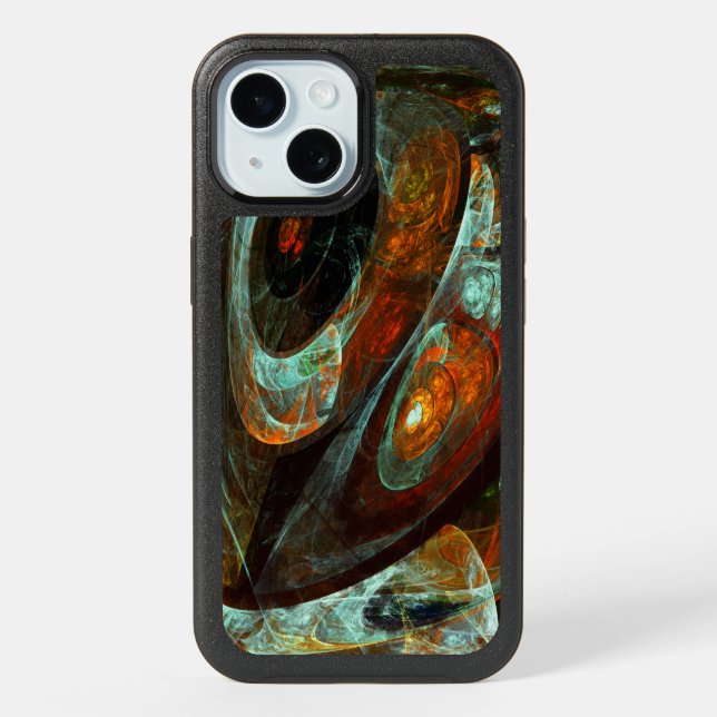 Time Split Abstract Art iPhone 15 Case (Back)
