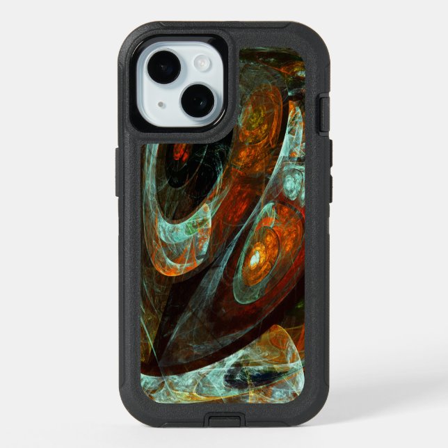 Time Split Abstract Art iPhone 15 Case (Back)