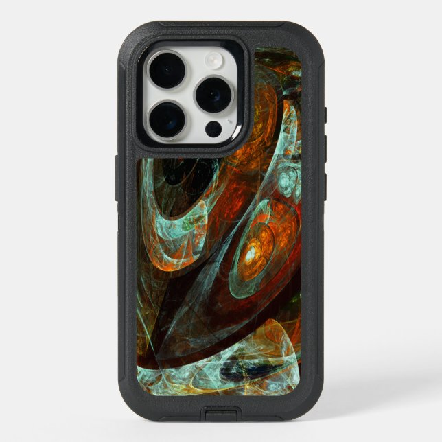 Time Split Abstract Art iPhone 15 Pro Case (Back)