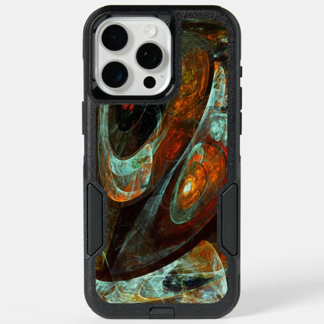 Time Split Abstract Art iPhone 15 Pro Max Case (Back)