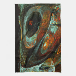 Time Split Abstract Art Kitchen Towel
