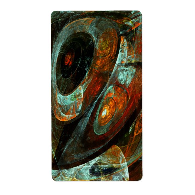 Time Split Abstract Art Label (Front)