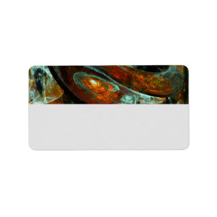 Time Split Abstract Art Label