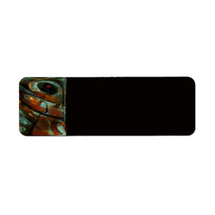 Time Split Abstract Art Label