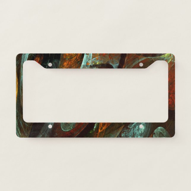 Time Split Abstract Art License Plate Frame (Front)
