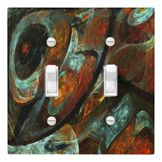Time Split Abstract Art Light Switch Cover (In Situ)