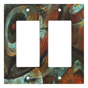 Time Split Abstract Art Light Switch Cover