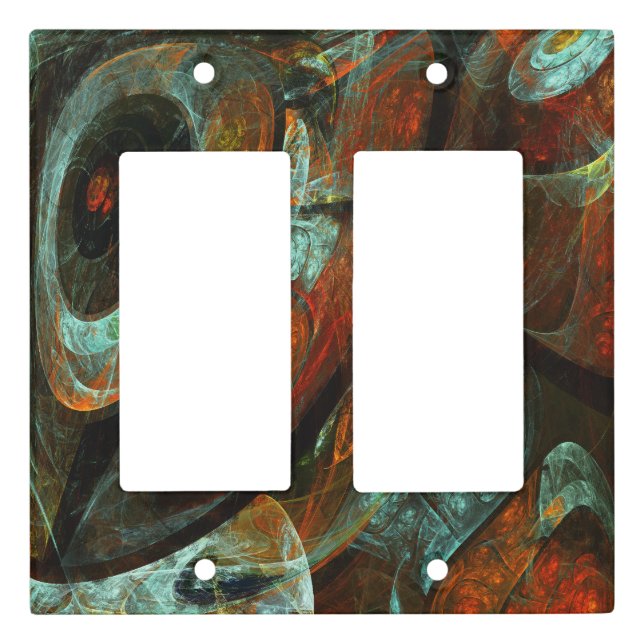 Time Split Abstract Art Light Switch Cover (Front)