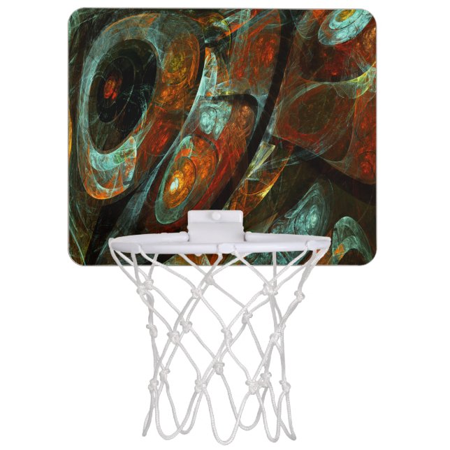 Time Split Abstract Art Mini Basketball Hoop (Front)