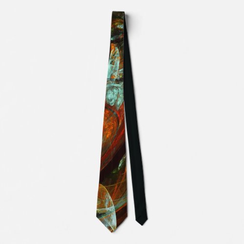 Time Split Abstract Art Neck Tie