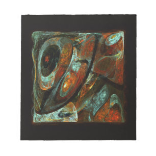 Time Split Abstract Art Notepad