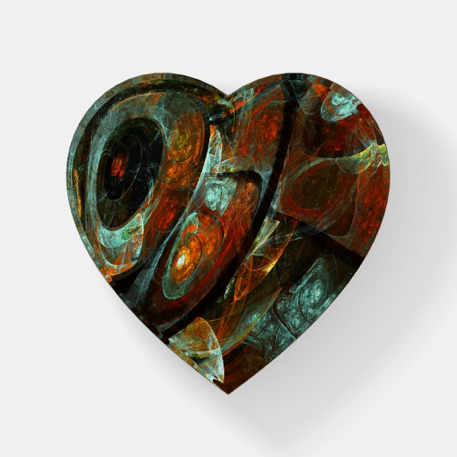 Time Split Abstract Art Paperweight (Front)