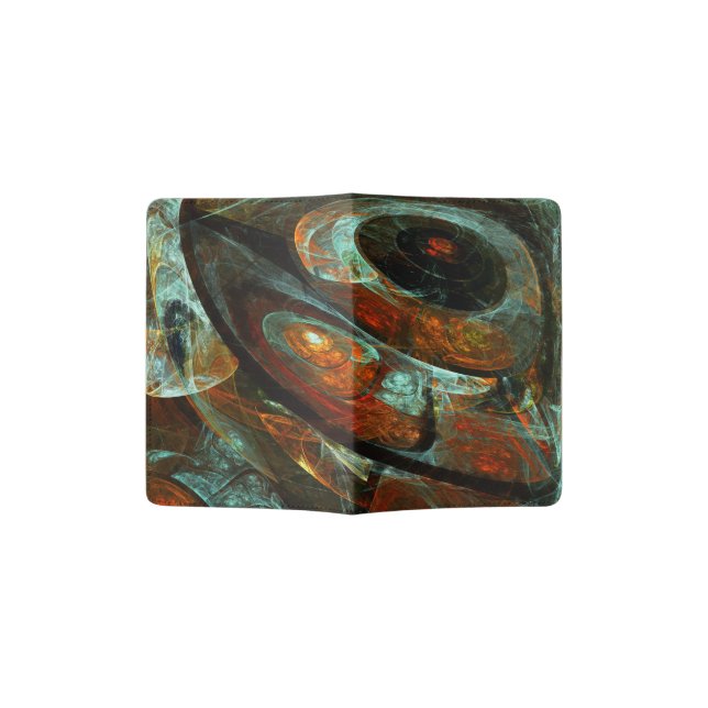 Time Split Abstract Art Passport Holder (Opened)