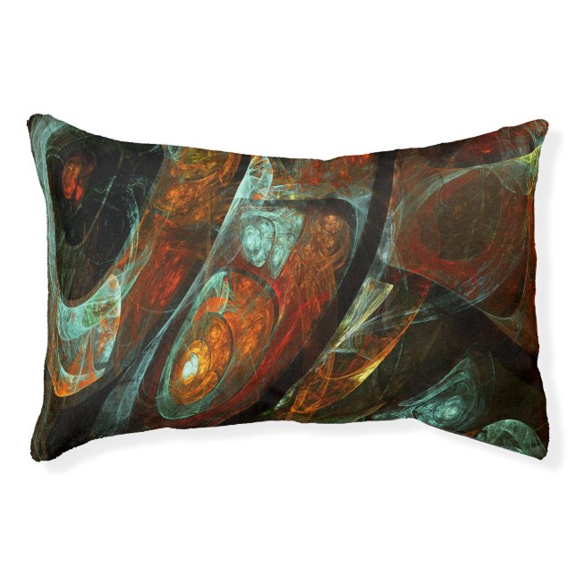 Time Split Abstract Art Pet Bed (Front)