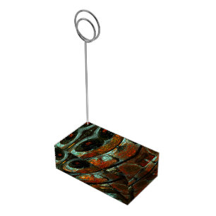 Time Split Abstract Art Place Card Holder