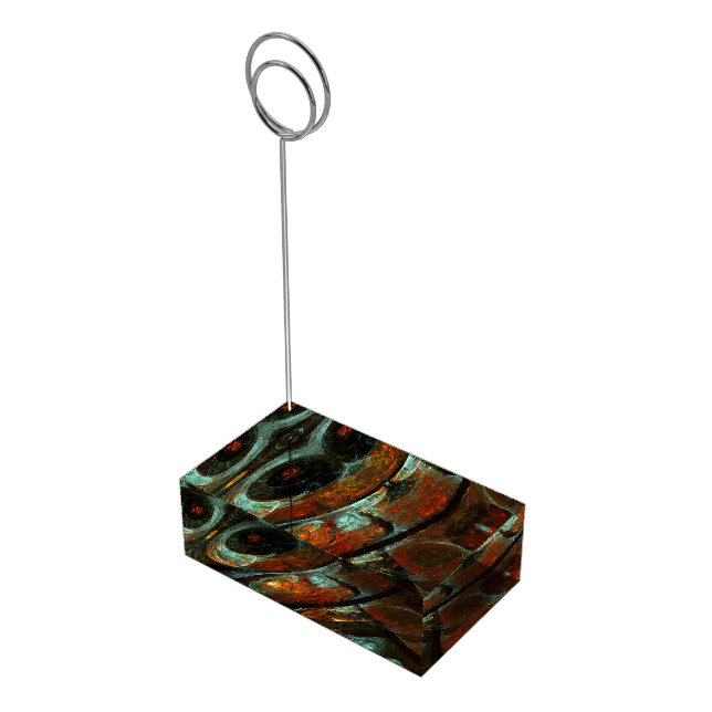 Time Split Abstract Art Place Card Holder (Corner)