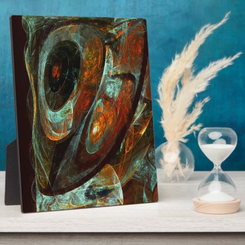 Time Split Abstract Art Plaque