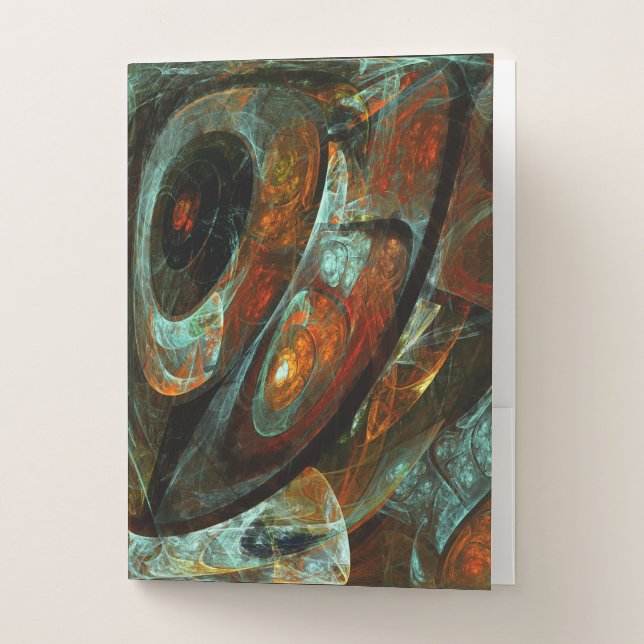 Time Split Abstract Art Pocket Folder (Front)