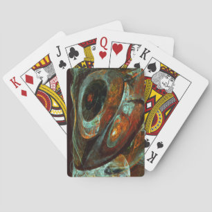 Time Split Abstract Art Poker Cards