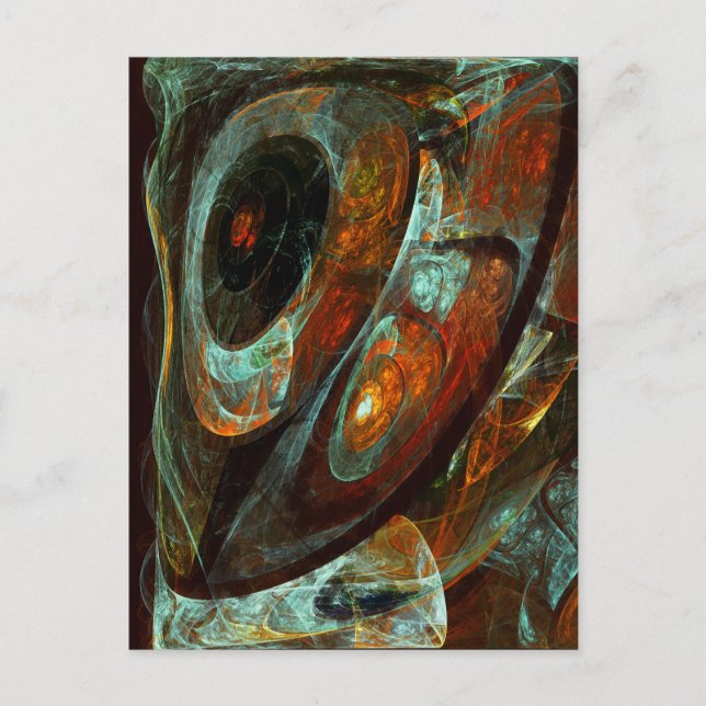 Time Split Abstract Art Postcard (Front)