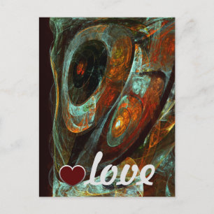 Time Split Abstract Art Postcard