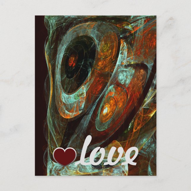 Time Split Abstract Art Postcard (Front)