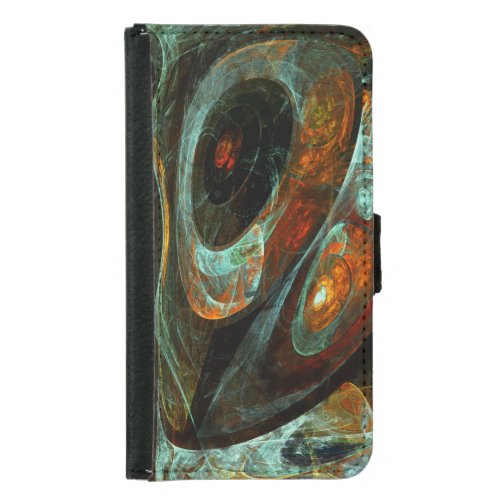Time Split Abstract Art Samsung Galaxy S5 Wallet Case