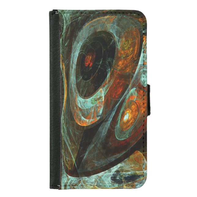 Time Split Abstract Art Samsung Galaxy Wallet Case (Front)