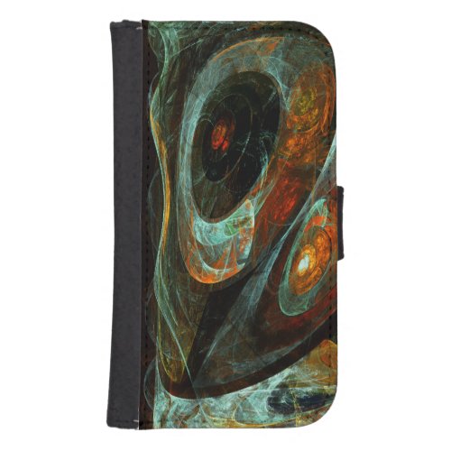 Time Split Abstract Art Galaxy S4 Wallet Case
