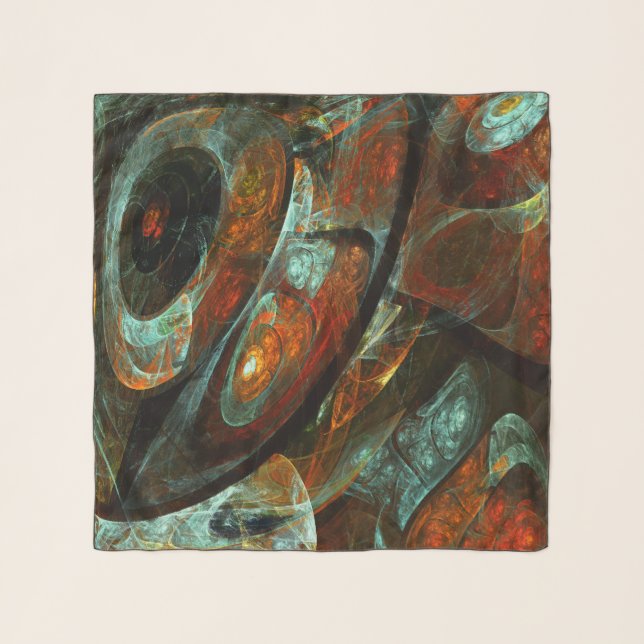 Time Split Abstract Art Scarf (Front)