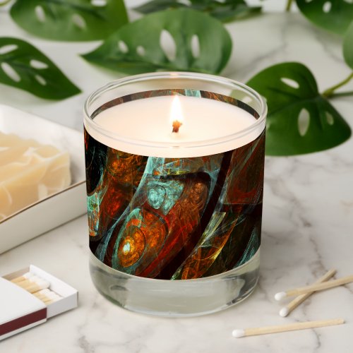 Time Split Abstract Art Scented Candle