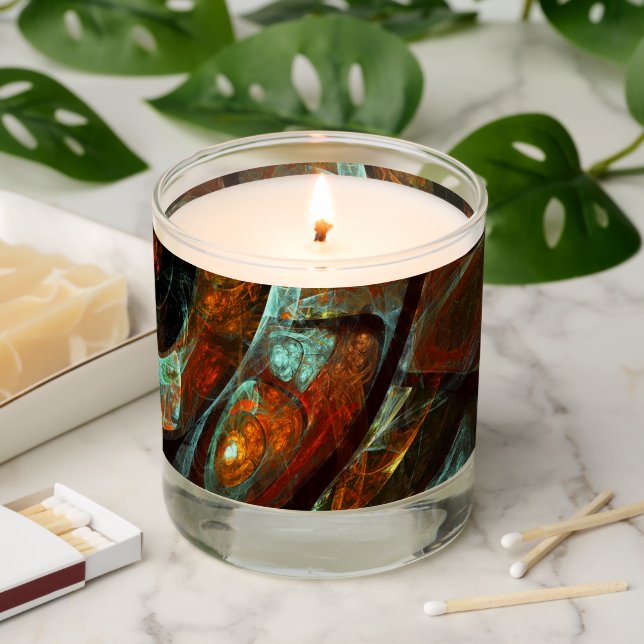 Time Split Abstract Art Scented Candle (Lit)