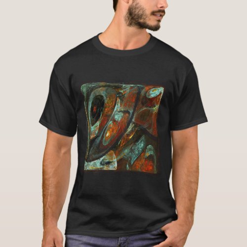 Time Split Abstract Art T_Shirt