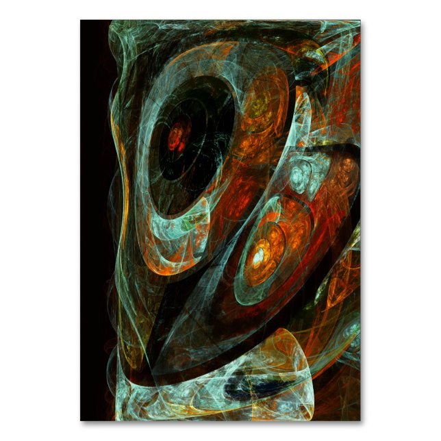 Time Split Abstract Art Table Number (Front)