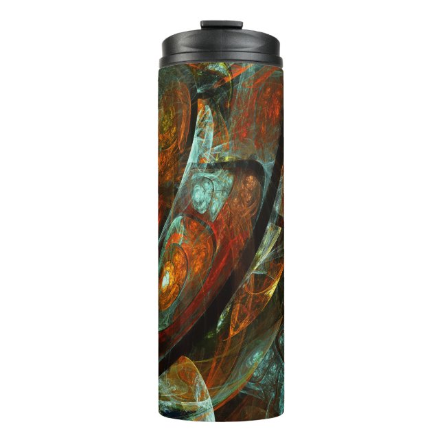 Time Split Abstract Art Thermal Tumbler (Front)