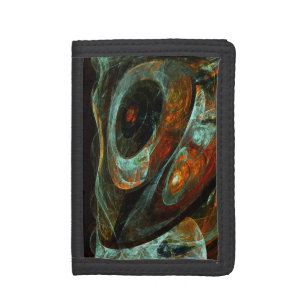 Time Split Abstract Art Trifold Wallet