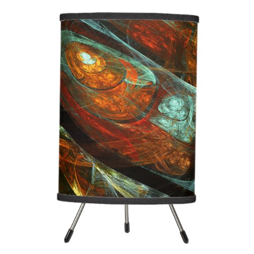 Time Split Abstract Art Tripod Lamp