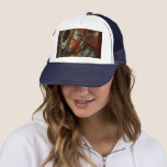 Time Split Abstract Art Trucker Hat at Zazzle