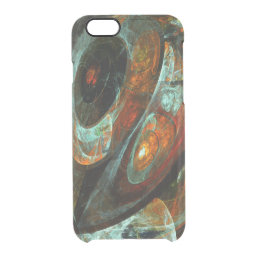 Time Split Abstract Art Clear iPhone 6/6S Case