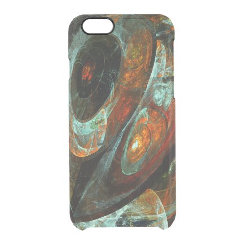 Time Split Abstract Art Clear iPhone 66S Case
