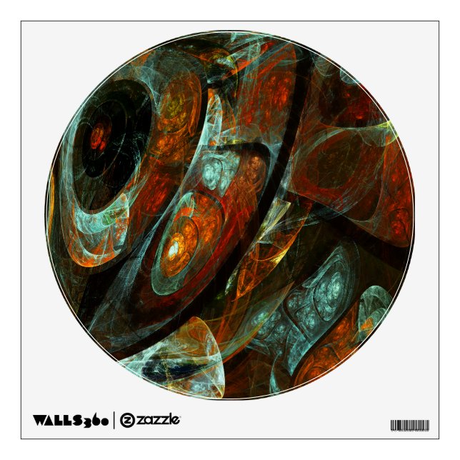 Time Split Abstract Art Wall Decal (Front)