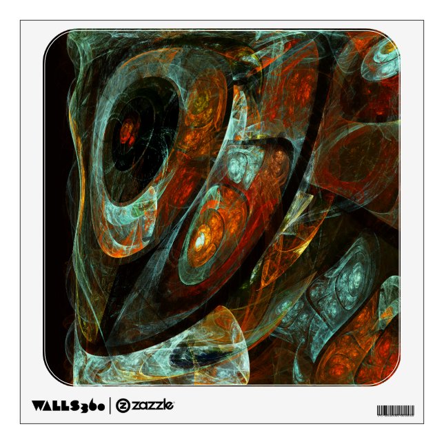 Time Split Abstract Art Wall Decal (Front)