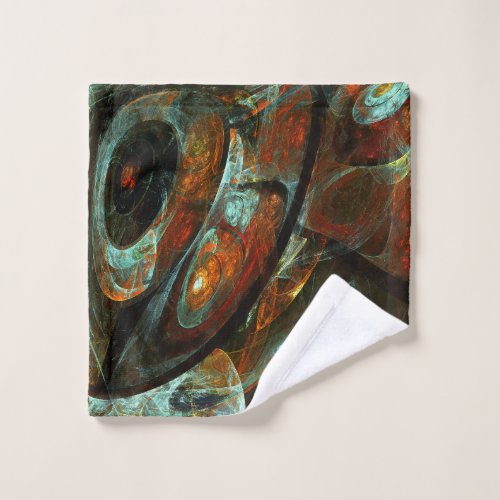 Time Split Abstract Art Wash Cloth